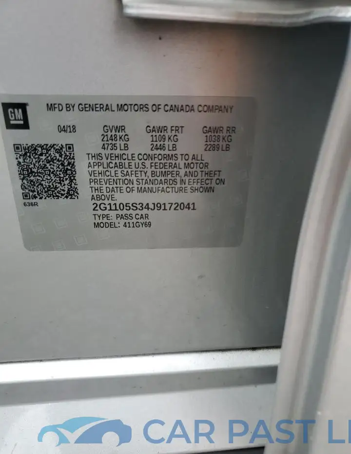 2G1105S34J9172041# 12