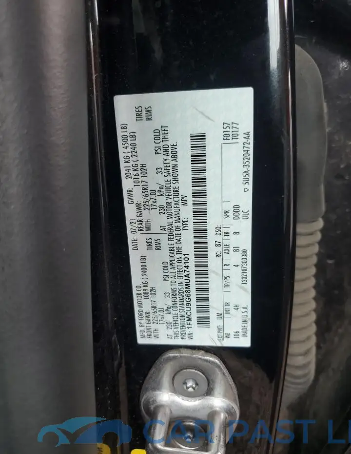 1FMCU9G68MUA74101# 13