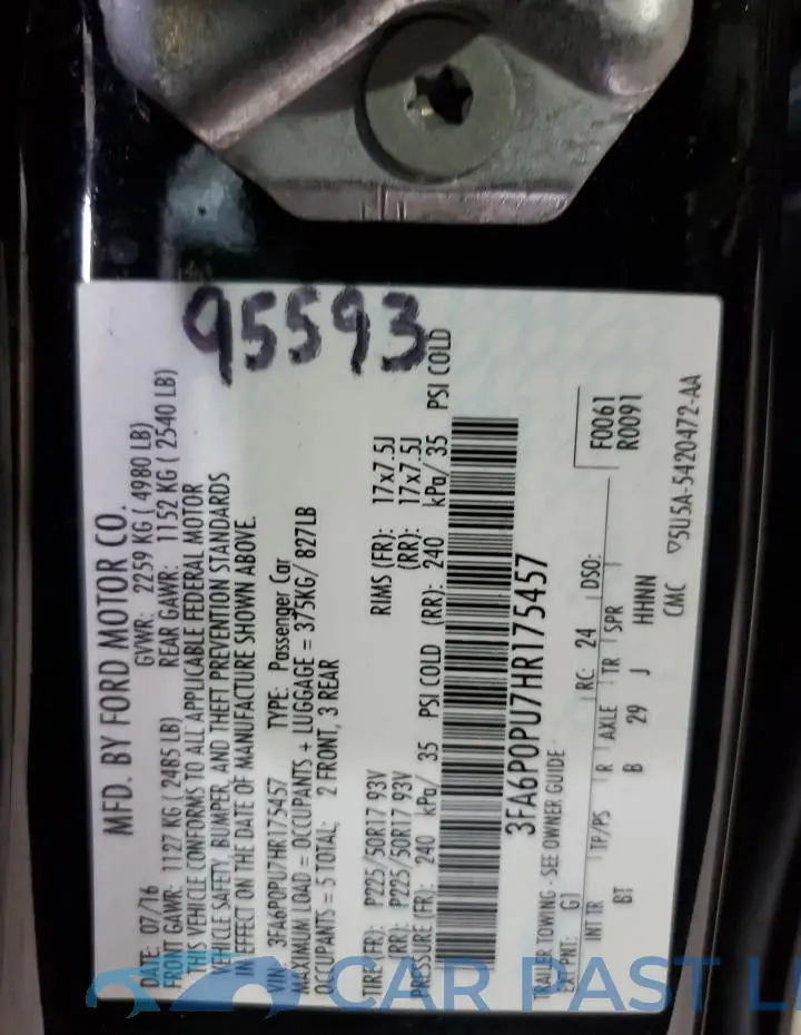 3FA6P0PU7HR175457# 12