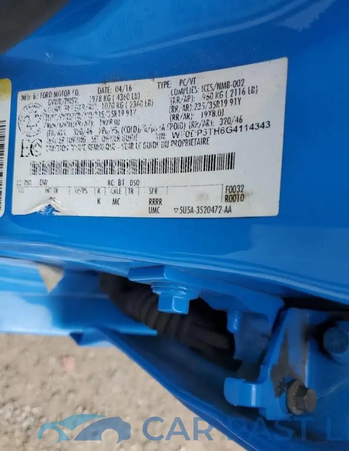 WF0DP3TH6G4114343# 14