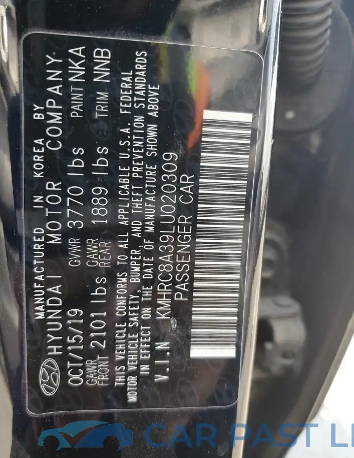 KMHRC8A39LU020309# 13
