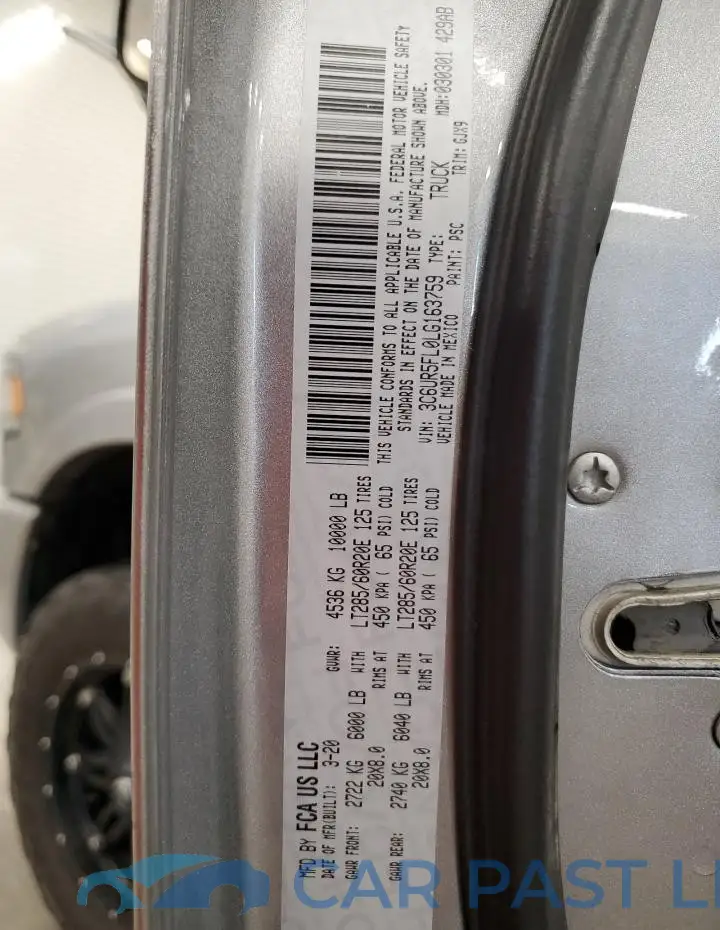 3C6UR5FL0LG163759# 13