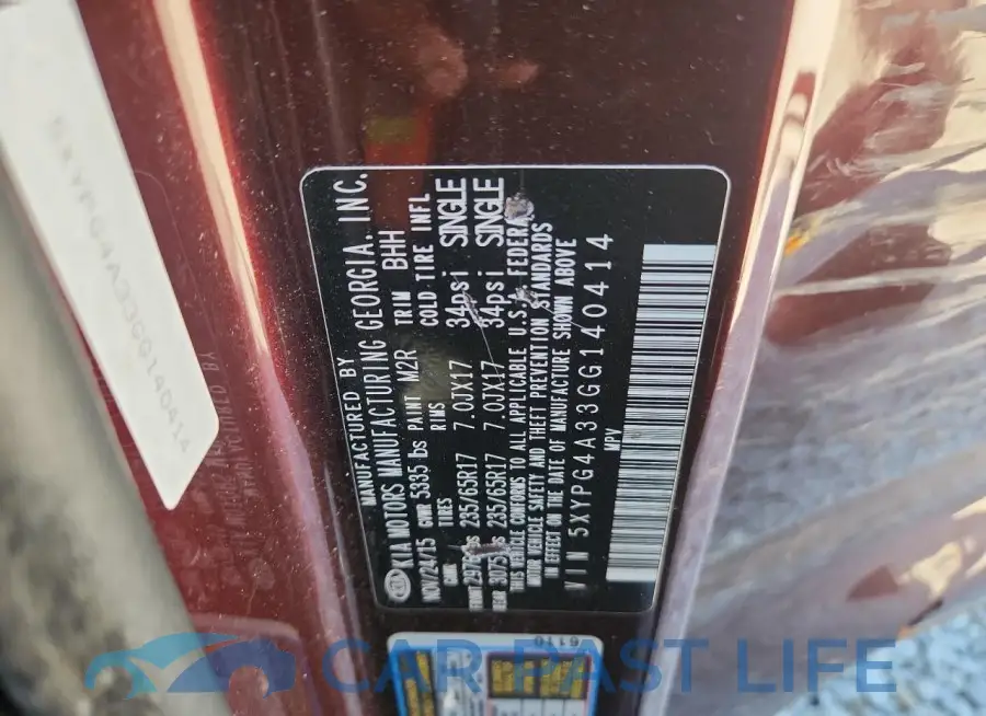 5XYPG4A33GG140414# 13
