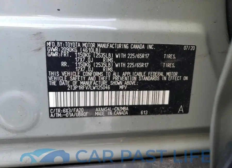 2T3P1RFV7LW125046# 13