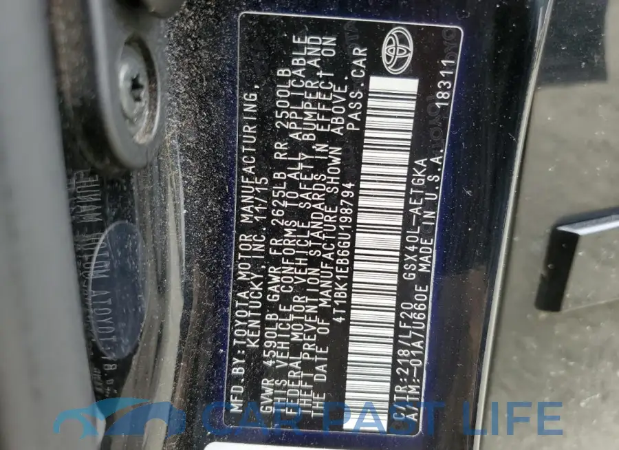 4T1BK1EB6GU198794# 12