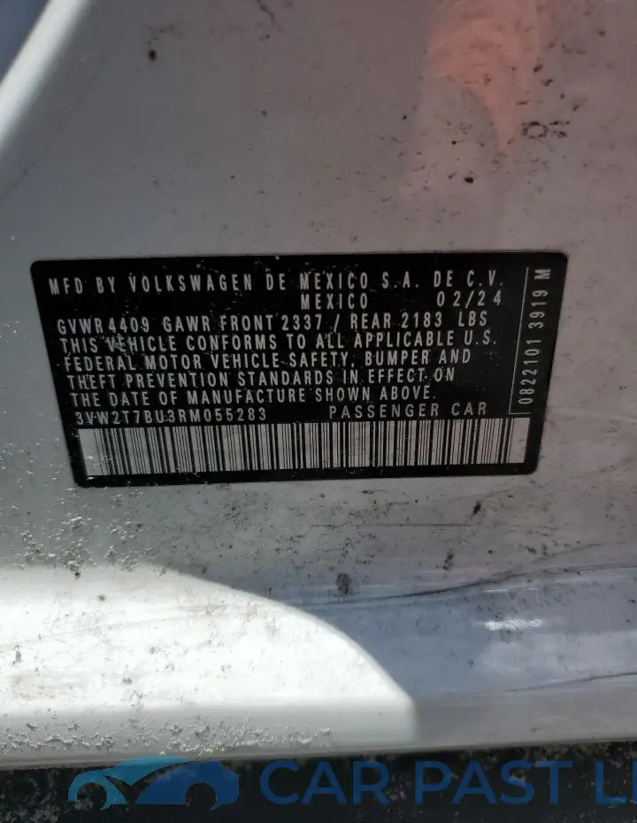 3VW2T7BU3RM055283# 13