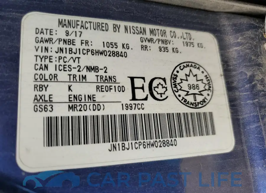 JN1BJ1CP6HW028840# 13