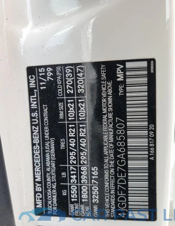 4JGDF7DE7GA685807# 13