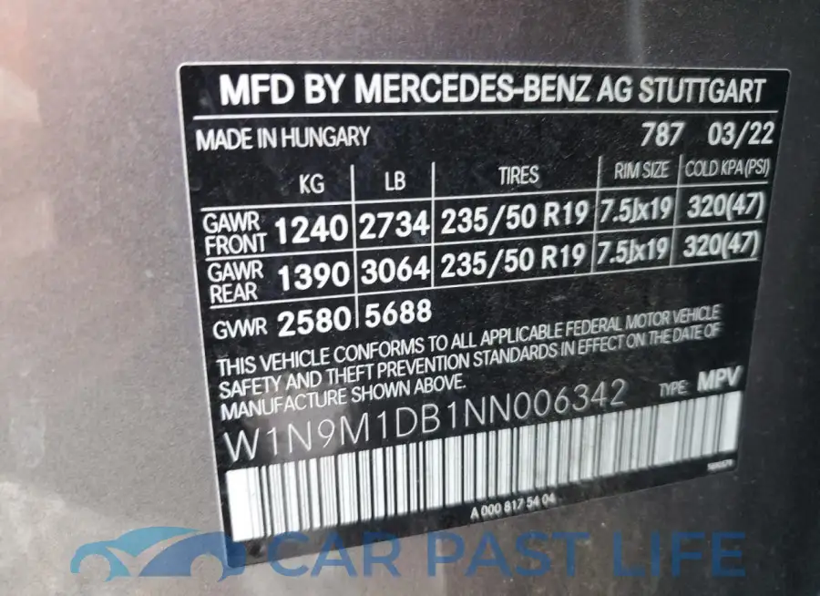 W1N9M1DB1NN006342# 14