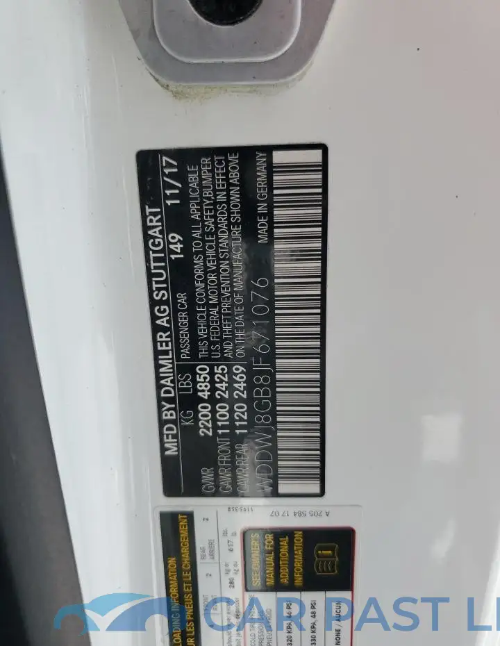 WDDWJ8GB8JF671076# 12
