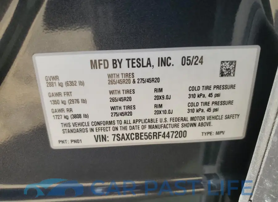 7SAXCBE56RF447200# 14