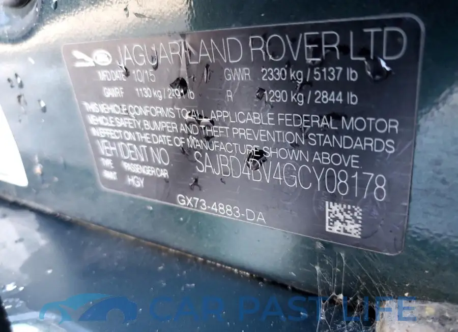SAJBD4BV4GCY08178# 12