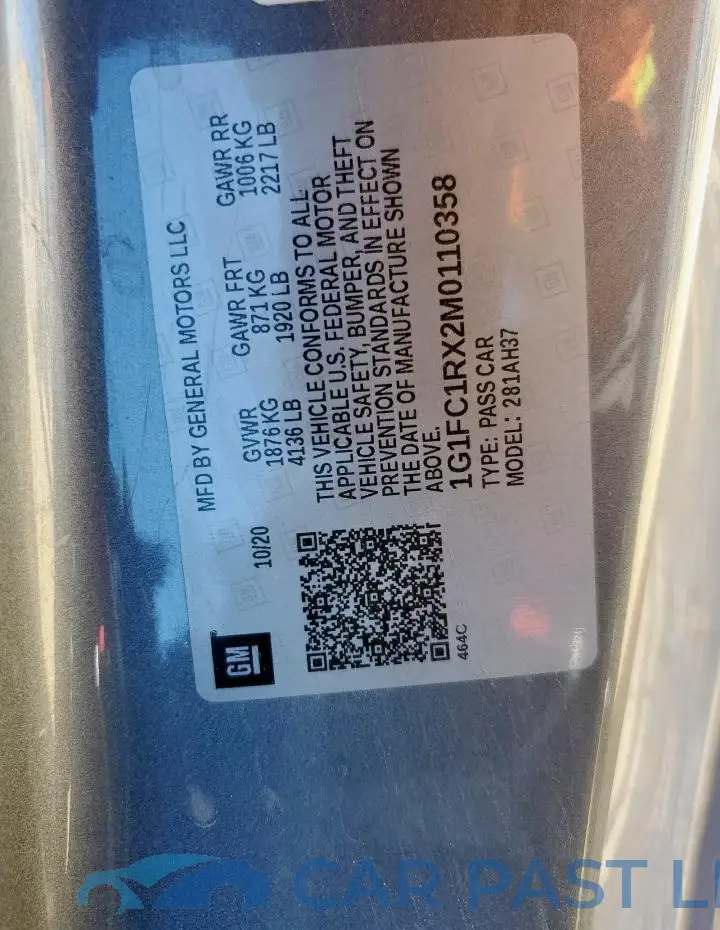 1G1FC1RX2M0110358# 12