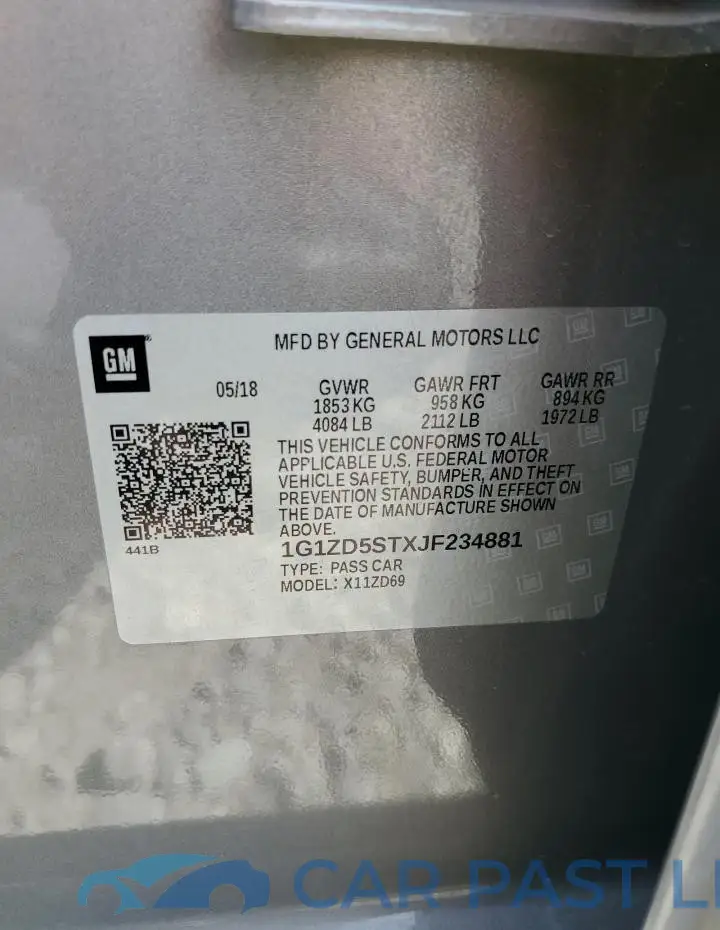 1G1ZD5STXJF234881# 12
