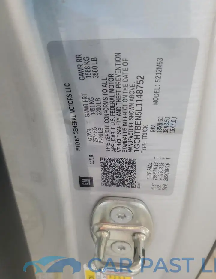 1GCHTBEN5L1148752# 12