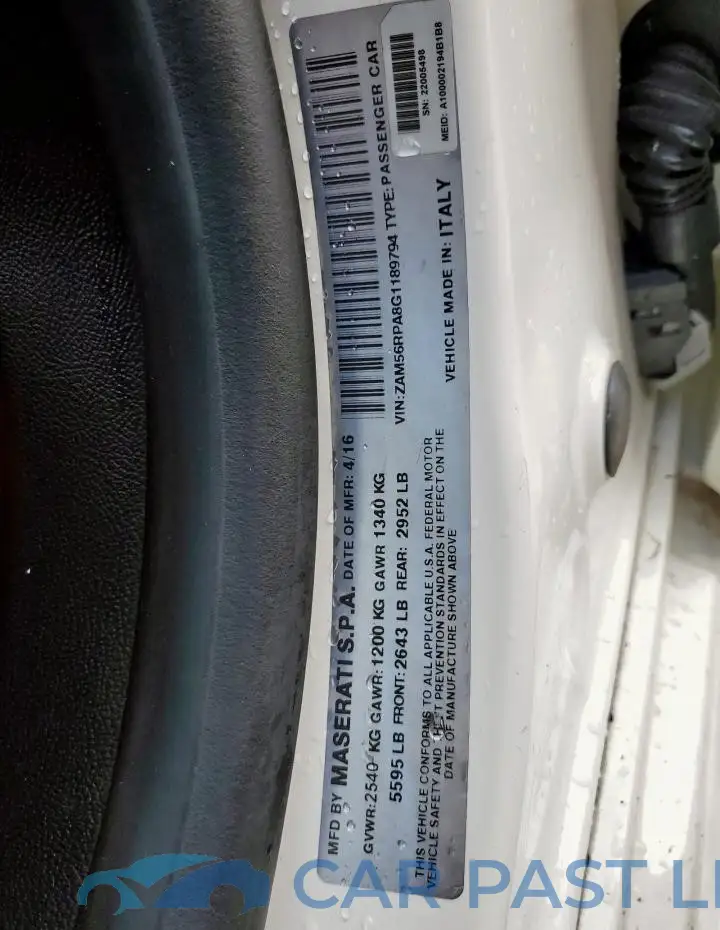 ZAM56RPA8G1189794# 13
