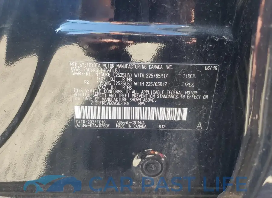 2T3RFREV6GW503049# 13