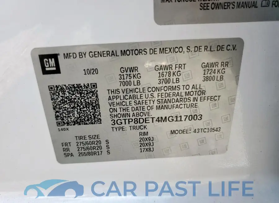 3GTP8DET4MG117003# 13