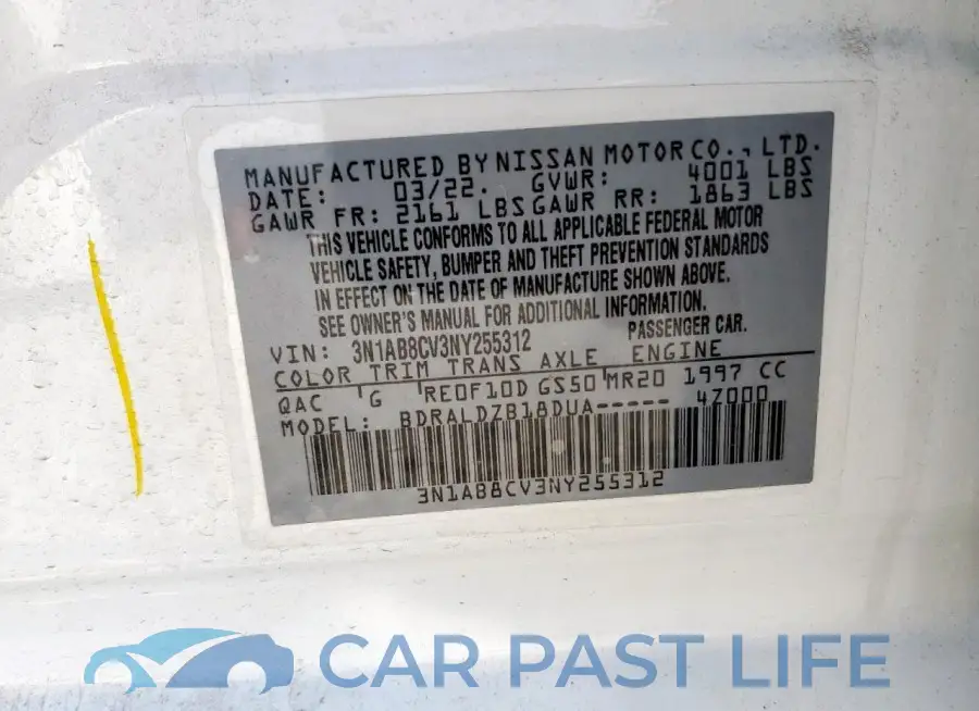 3N1AB8CV3NY255312# 12