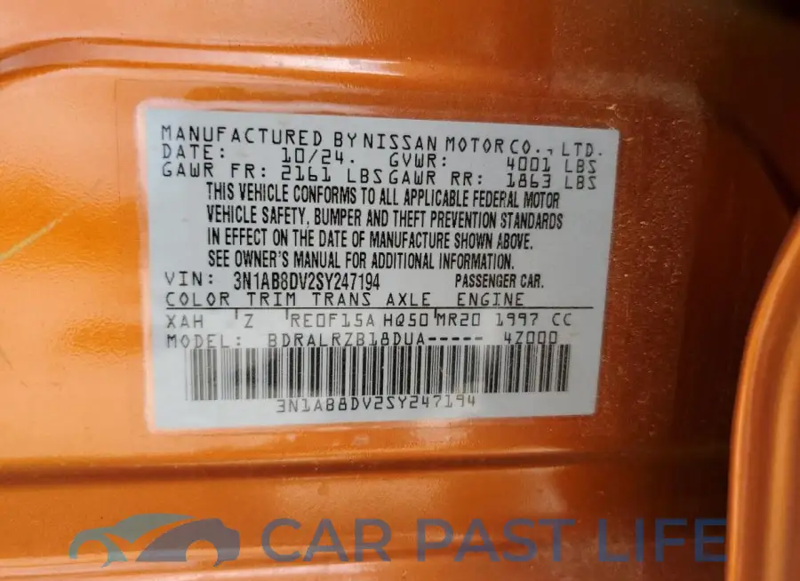 3N1AB8DV2SY247194# 12
