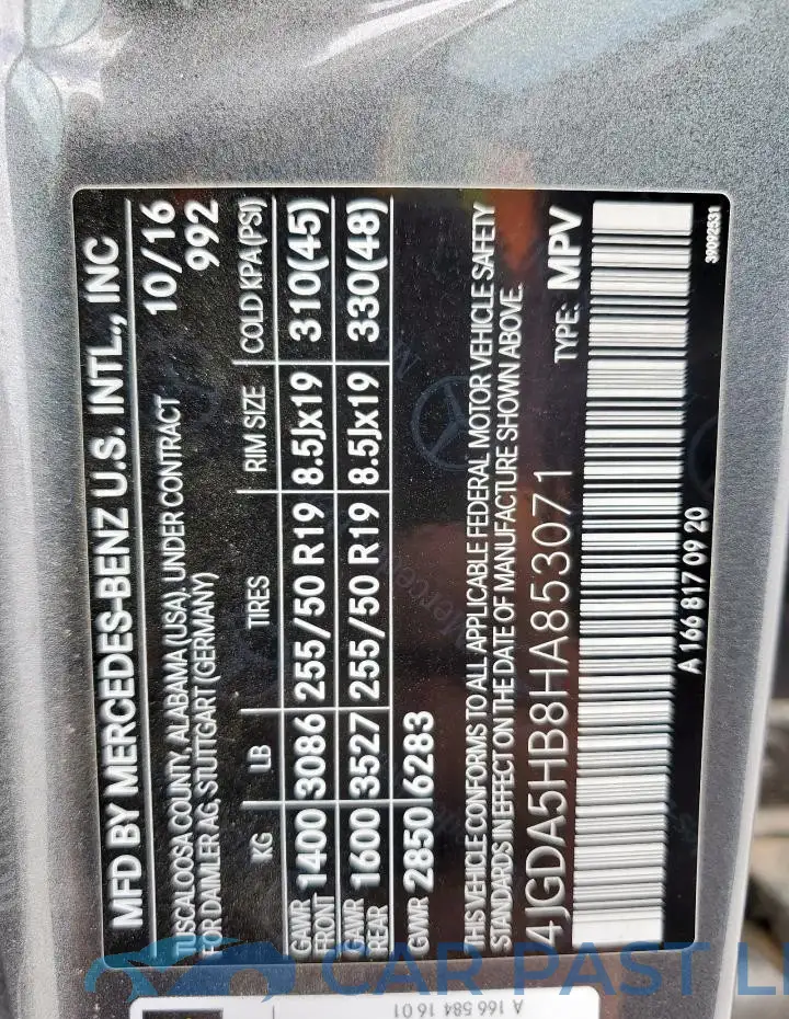 4JGDA5HB8HA853071# 13