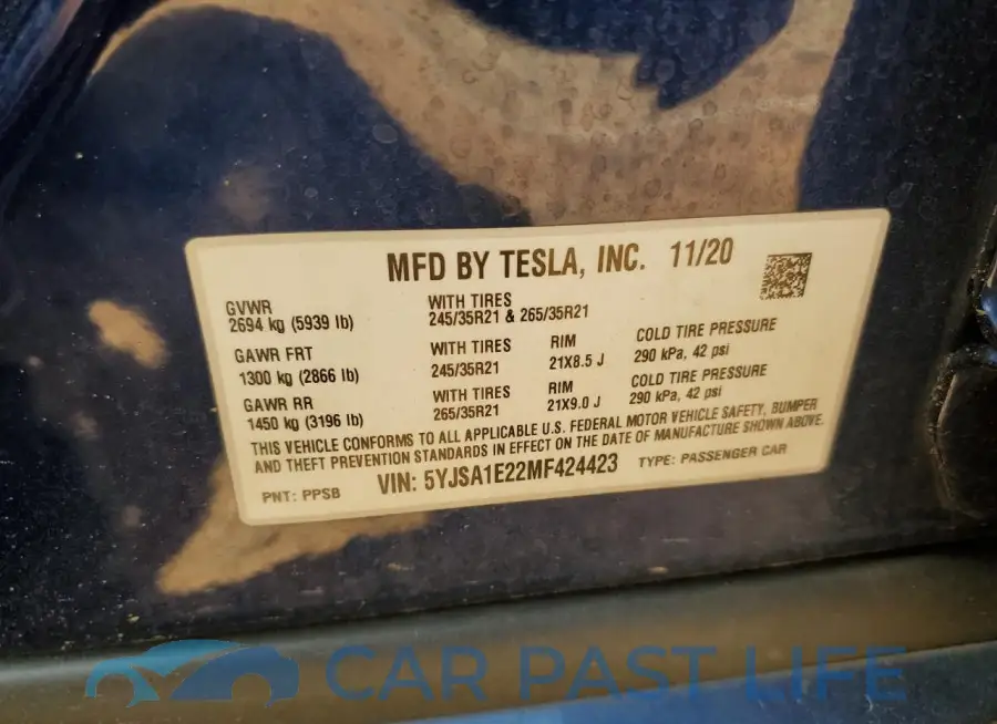 5YJSA1E22MF424423# 12