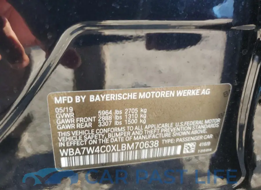 WBA7W4C0XLBM70638# 13