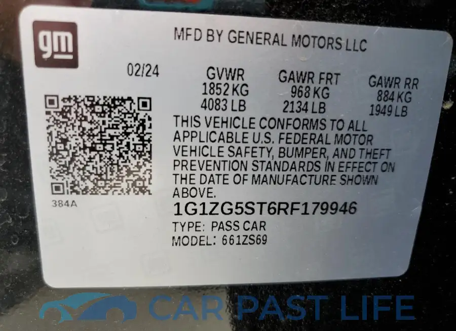 1G1ZG5ST6RF179946# 12