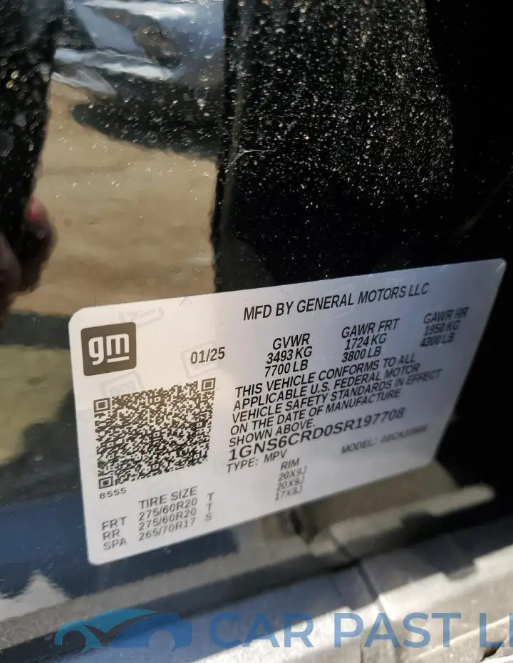 1GNS6CRD0SR197708# 12