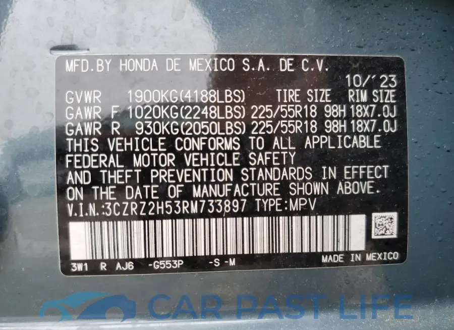3CZRZ2H53RM733897# 14