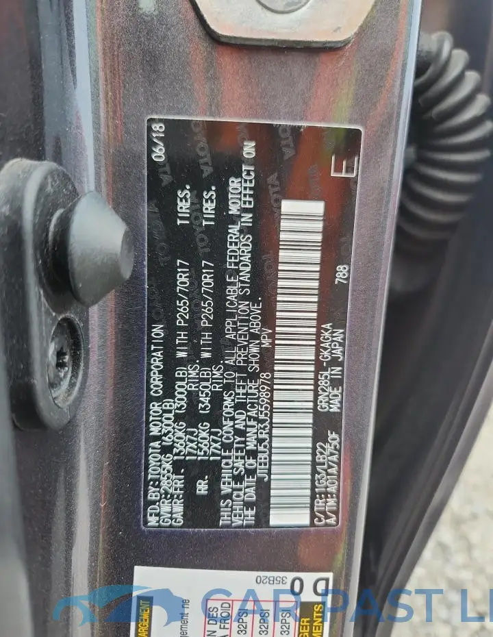 JTEBU5JR3J5598978# 12