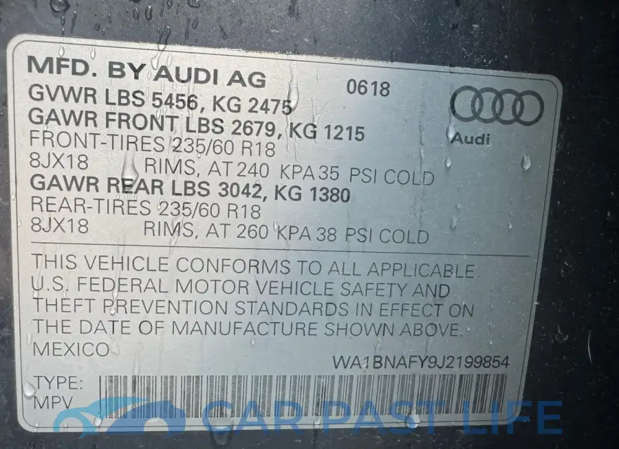 WA1BNAFY9J2199854# 10