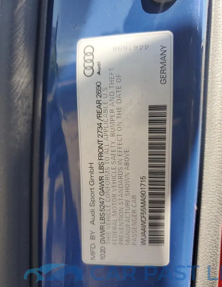 WUAAWCF55MA901715# 12