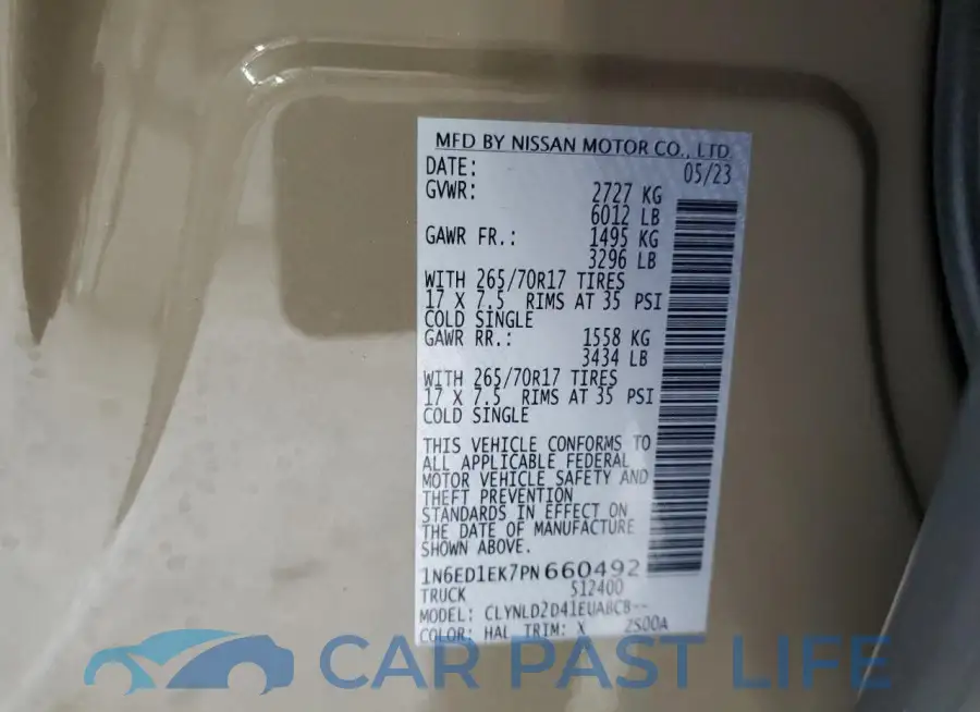1N6ED1EK7PN660492# 12