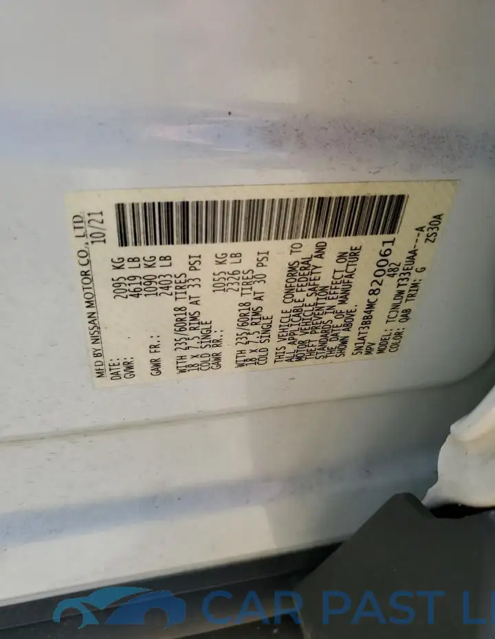 5N1AT3BB4MC820061# 12
