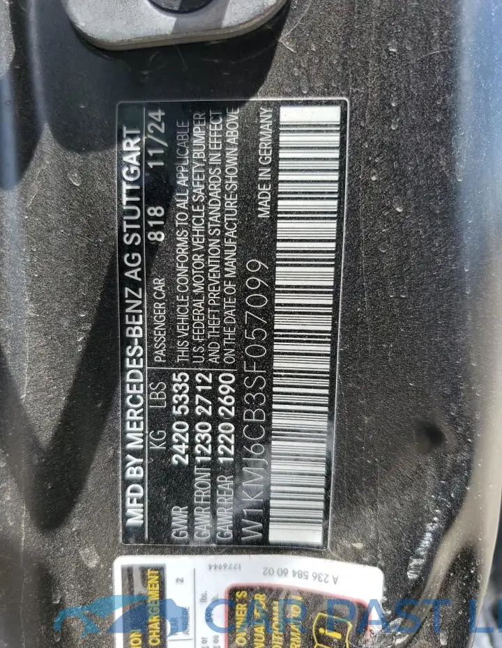 W1KMJ6CB3SF057099# 12