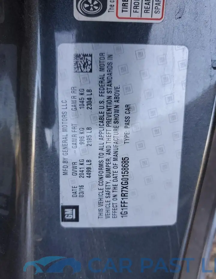 1G1FF1R7XG0158685# 12