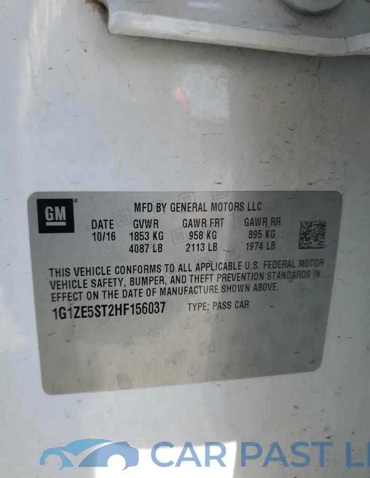 1G1ZE5ST2HF156037# 12