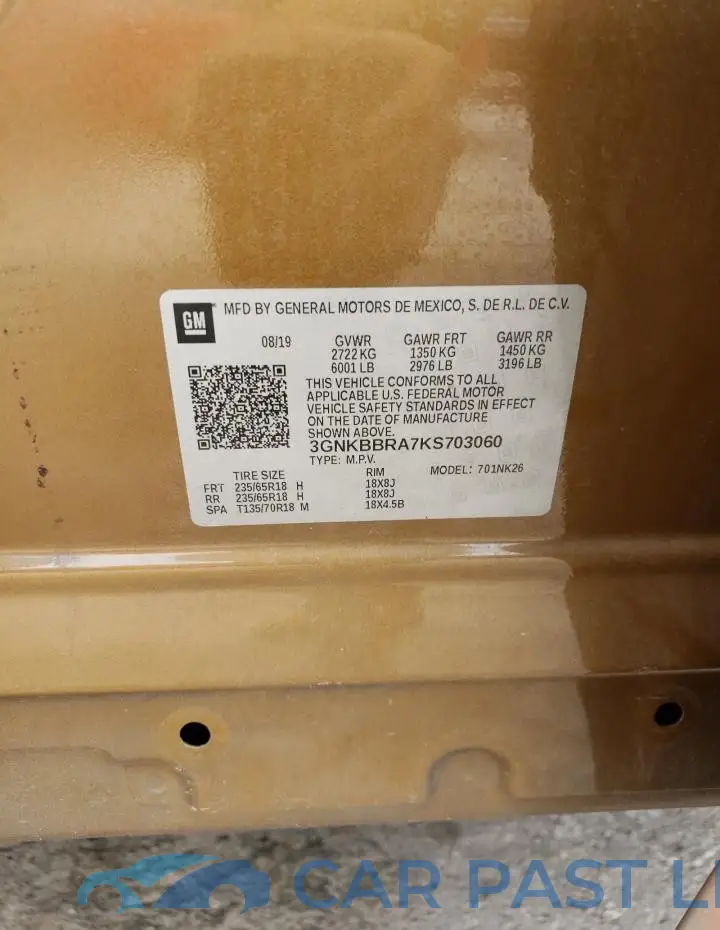 3GNKBBRA7KS703060# 13