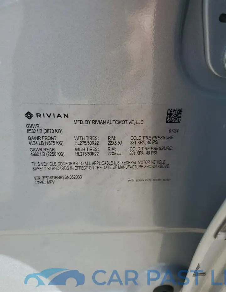 7PDSGBBA3SN052033# 14