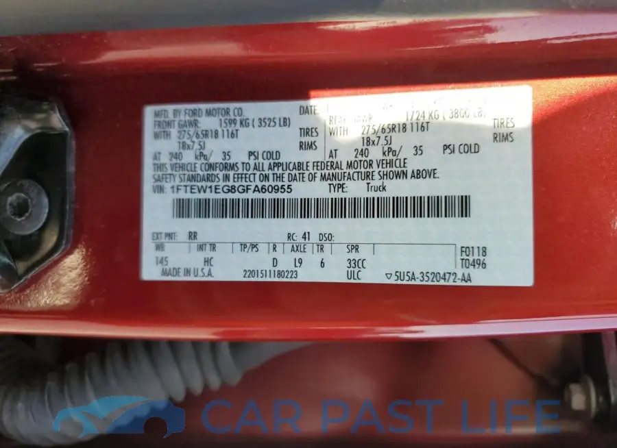 1FTEW1EG8GFA60955# 12