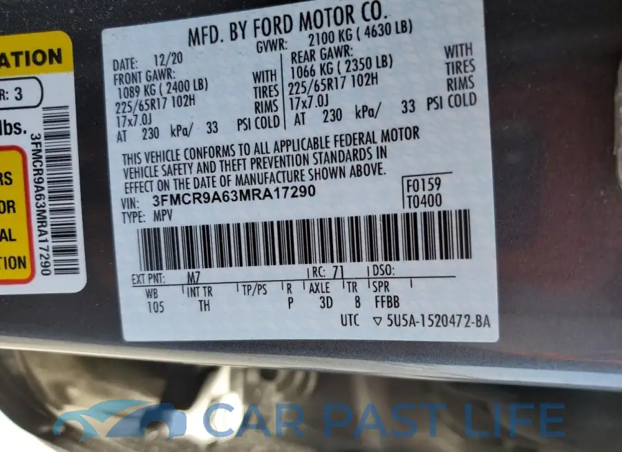 3FMCR9A63MRA17290# 14