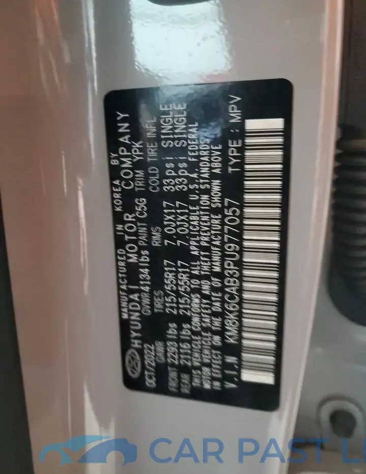 KM8K6CAB3PU977057# 13