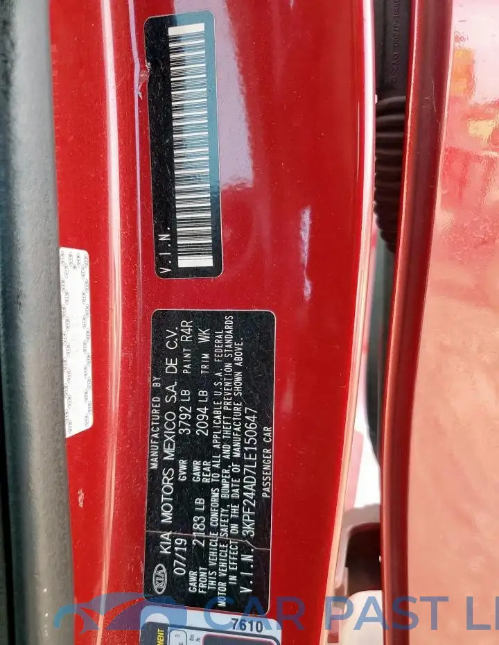 3KPF24AD7LE150647# 12
