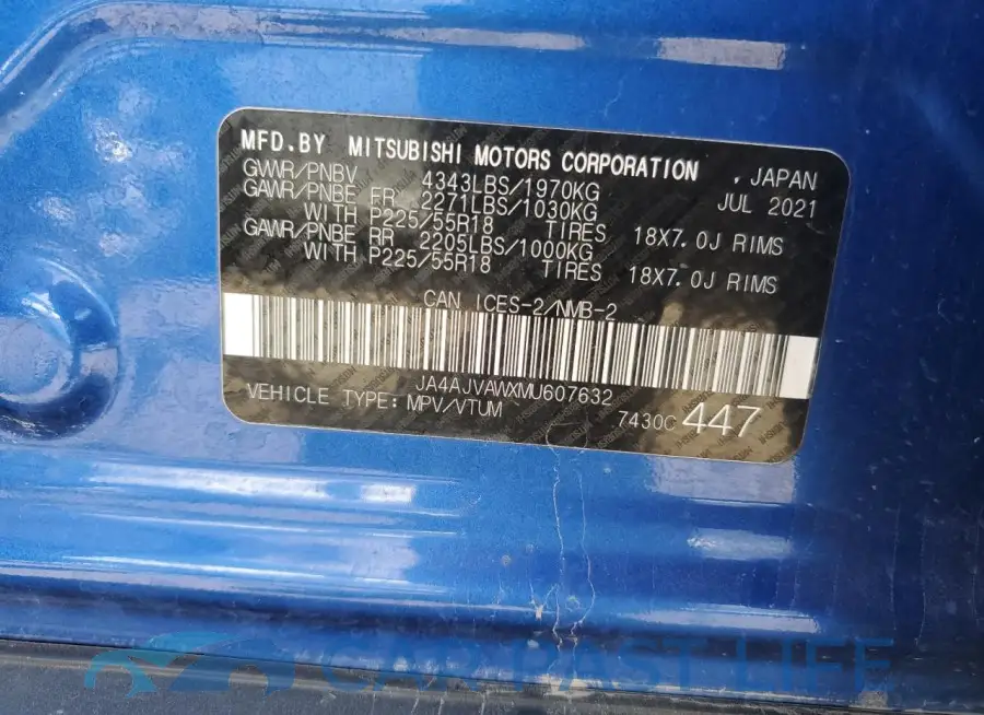 JA4AJVAWXMU607632# 13