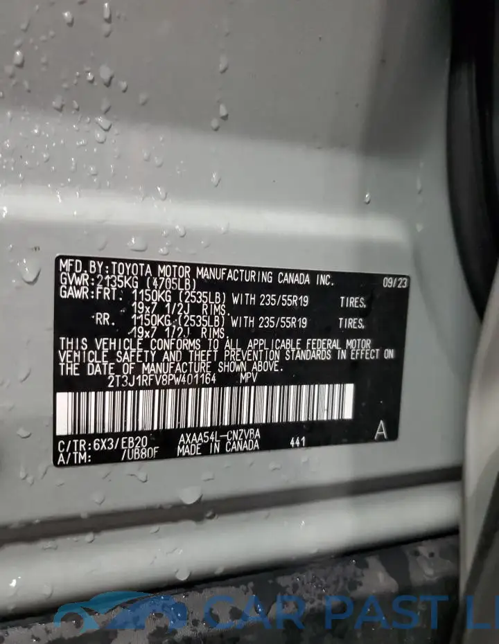 2T3J1RFV8PW401164# 14