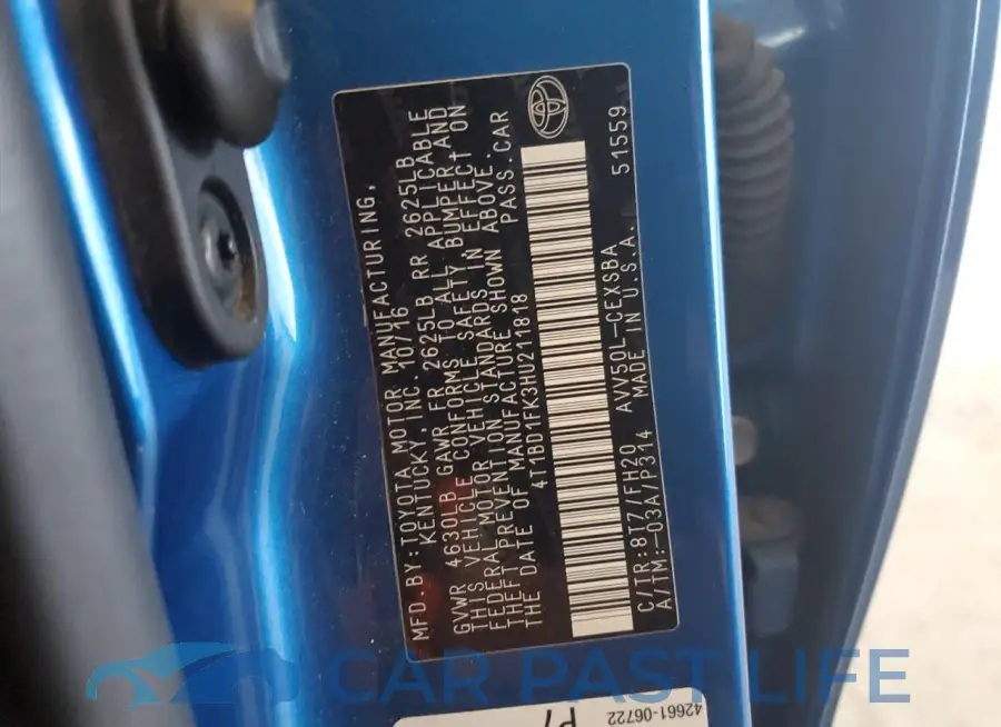 4T1BD1FK3HU211818# 12