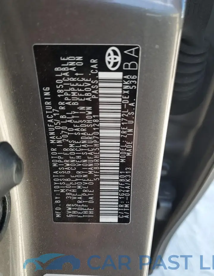 5YFBURHE5HP701281# 13