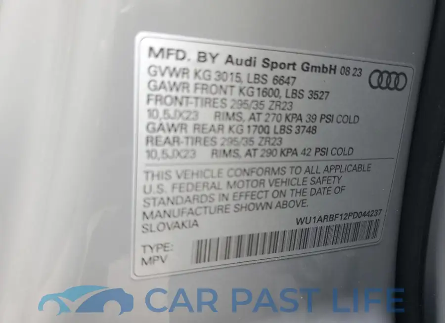 WU1ARBF12PD044237# 13