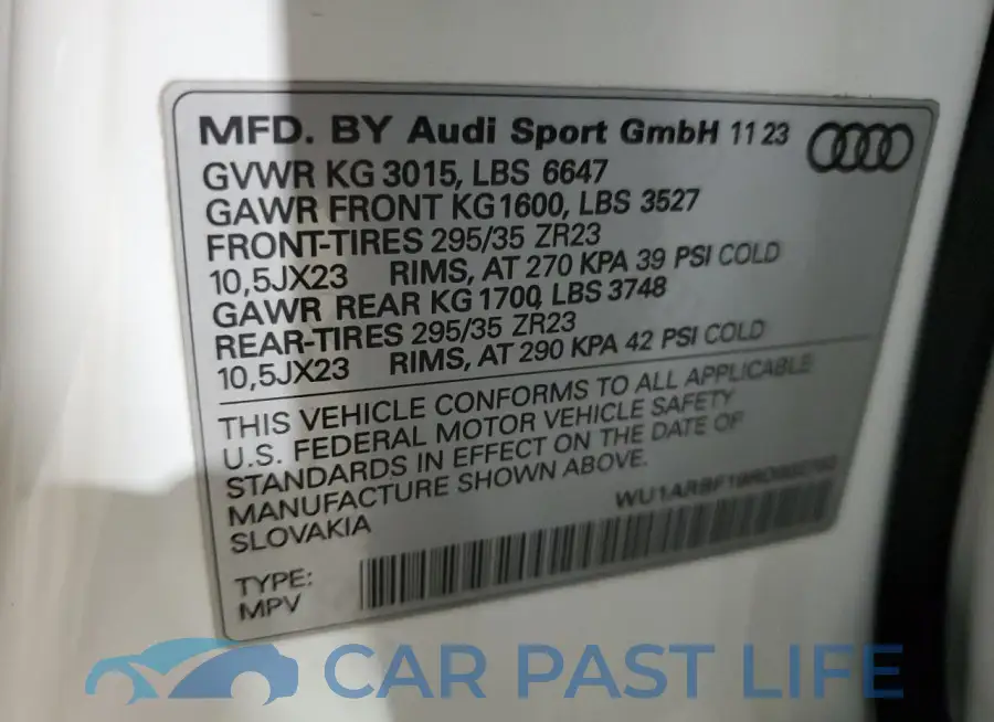 WU1ARBF19RD002702# 13